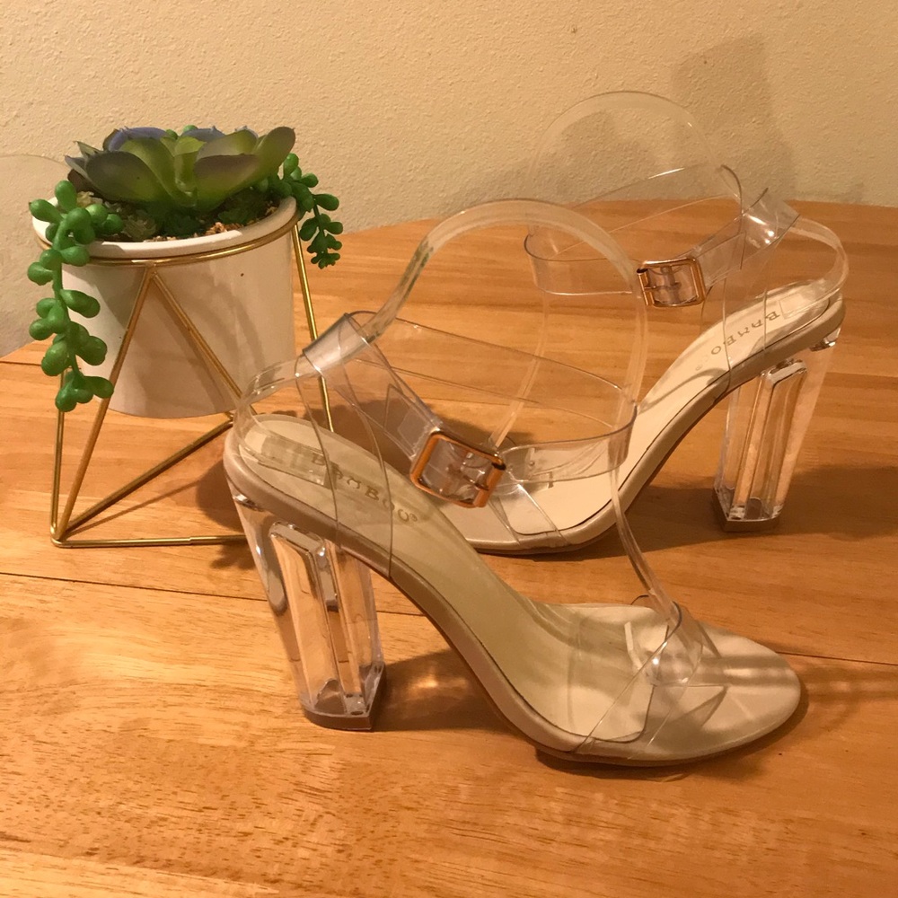Clear Ankle Strap Heels